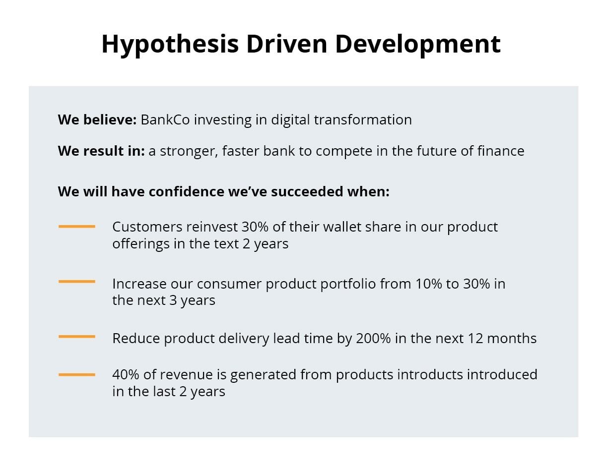 Top 3 ways to measure the success of your digital transformation Digital Transformation Metrics: Hypothesis Driven Development