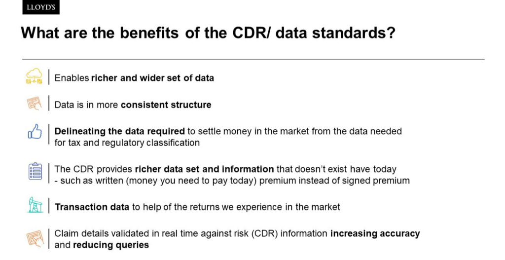 InsurTalk - Benefits of CDR and data standards. Copyright: Cassandra Vukorep
